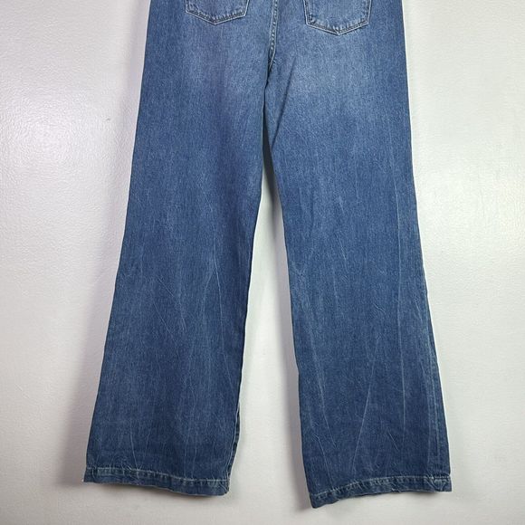 DL1961 Women's Hepburn High Rise Button Fly Denim Wide Leg Strauss Jeans Size 27 - Picture 9 of 11